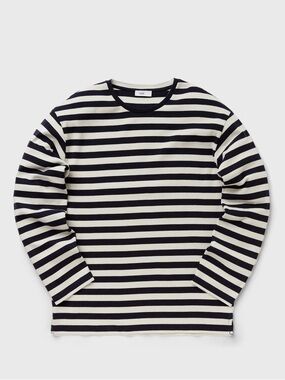 CLOSED Men’s Striped Long Sleeve Basic in Navy/Cream - XL